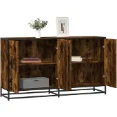 vidaXL Dressoir 134x35x76 cm bewerkt hout gerookt eikenkleurig