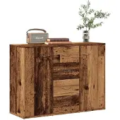 vidaXL Dressoir 88x30x64 cm bewerkt hout oud houtkleurig