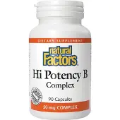 Natural Factors – Hi Potency B Complex, 90 Capsules