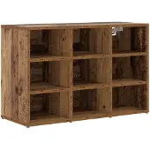 vidaXL Schoenenkast 77,5 x 30 x 51 cm Bewerkt hout Oud hout