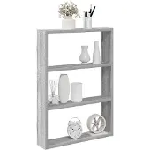 vidaXL Wandschap 43x9x60 cm bewerkt hout grijs sonoma eikenkleurig