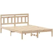 vidaXL Bedframe Bruin 120 x 200 cm Massief grenenhout