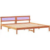 vidaXL Bedframe Wasbruin 180 x 200 cm Massief grenenhout