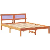 vidaXL Bedframe Wasbruin 120 x 200 cm Massief grenenhout