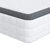 vidaXL Matras Medium zacht 90 x 200 cm Wit en Grijs