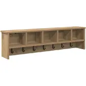 vidaXL Wandgemonteerde kapstok Muurmontage Artisan Eiken Bewerkt hout