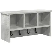vidaXL Wandgemonteerde kapstok Muurmontage Beton Grijs 50 x 16 x 26 cm