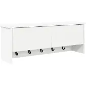 vidaXL Wandgemonteerde kapstok Muurmontage Wit 80 x 20 x 30 cm