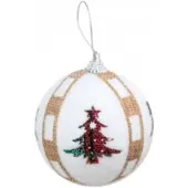 PartyPal Wit Kersbal Piepschuim 7cm – Mix Patronen