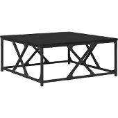 vidaXL Salontafel Zwart Eiken 70 x 70 x 30 cm Bewerkt hout