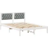 vidaXL Bedframe Lichtgrijs 140 x 200 cm Massief grenenhout