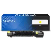 PrintAbout Huismerk Canon C-EXV 55 Y Toner Geel