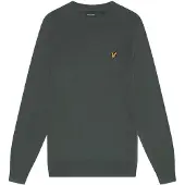 Lyle & Scott katoenen merino trui met ronde hals - diepgroen