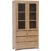 Tower Living Vitrinekast Corona Groot - Teakhout - Naturel -
