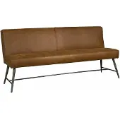 Tower Living Eetkamerbank Belmonte - Microvezel - Cognac - 155 cm -