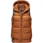 NAVAHOO Bodywarmer 'Kassidy' karamel / zwart / wit