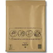 Mail lite Gevoerde enveloppen H/5 Goud Zonder venster Kleefstrip 100 Stuks