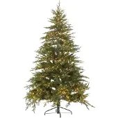 J-Line kerstboom 1600 Led - kunststof - groen - medium