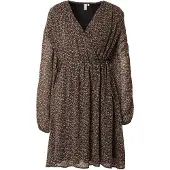 QS Jurk geel / bourgogne / zwart / wit