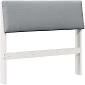 vidaXL Gestoffeerd hoofdbord Lichtgrijs 90 cm Massief grenenhout