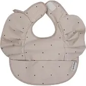 SuperCute Slab met Opvangbakje – Beige met Stippen – Waterafstotend – Baby Slab met Ruches