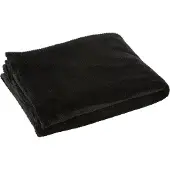 J-Line deken Snuggle - polyester - zwart