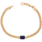 Faina Armband donkerblauw / rose-goud
