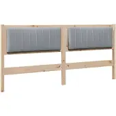 vidaXL Gestoffeerd hoofdbord Bruin 180 cm Massief grenenhout