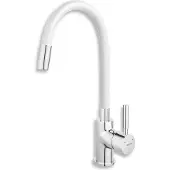 Ferro - Keukenkraan met flexibele arm, wit/chroom 70710,0B