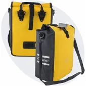 Voltano Fietstas 16L - Geel / Zwart - Enkele Pakaftas - 100% Waterdicht