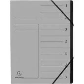 Exacompta 540711E, Project folder, A4, Karton, Grijs, 355 g/m², Elastische band