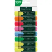 Faber-Castell Textliner 48 Tekstmarker Kleurenassortiment Medium Beitelpunt 1 - 5 mm Navulbaar 8 Stuks