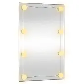 vidaXL Wandspiegel met LED's rechthoekig 50x80 cm glas