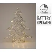 Nampook Kerstboom met verlichting | zilver/warm wit | 60cm