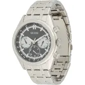 GUESS Analoog horloge 'Dawson' zwart / zilver