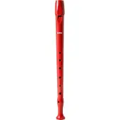 Hohner blokfluit, Melody Line, Duitse vingerzetting, eendelig, kunststof, rood.