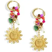 Yehwang Oorbellen met bloemen
