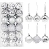 ECarla 36 Zilveren Kerstballen Set - Ø 5,5 cm