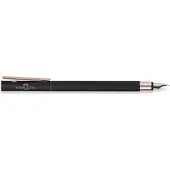 Faber-Castell Vulpen NEO Slim zwart mat, rosé goud, M