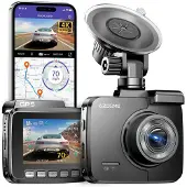 AZDome GS63H Pro 1CH dashcam voor auto - Night vision - Loop recording - 4K resolutie - Wifi - Gps - Parkeermodus - 2.4 inch display - dashcam voor auto met parkeermodus