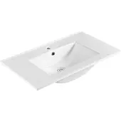 Sapho Slim keramische wastafel, meubel, 80x46,5cm, wit