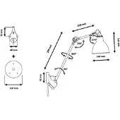 Lampe Gras Wandlampe , Koper, Woonkamer, Metaal