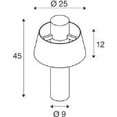 SLV Paddenstoel lamp Photoni 45 zwart - 45cm
