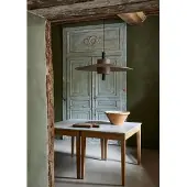 Forestier Hanglampe , Thésée, dimbare, Roestbruin, Eetkamer, Stof