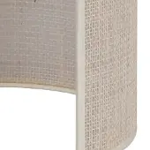 Euluna Wandlampe , Jute, dimbare, Wit, Woonkamer, Stof