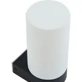 LUCANDE Wandlamp Basolo, dimbaar, wit / opaal, Badkamer, metaal, Modern, Wandlamp