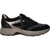 Tamaris Veterschoen 'Komfort Schnürschuh Damen 8-83705-45 098 Leder-Mix in schwarz' zwart