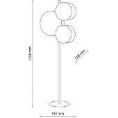 TK Lighting Vloerlamp Pulse, bruin / roest, Woon-/ Eetkamer, Textiel / Stof / Zijde, vloerlamp