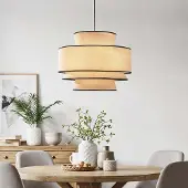 LumenXL Hanglamp Zohra - Japandi met natuurlijke kap