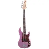 SX Elektrische basgitaar - BD2/MPP - Standard Series - P-Style - 4-snarig - Metallic Paars - Inclusief tas